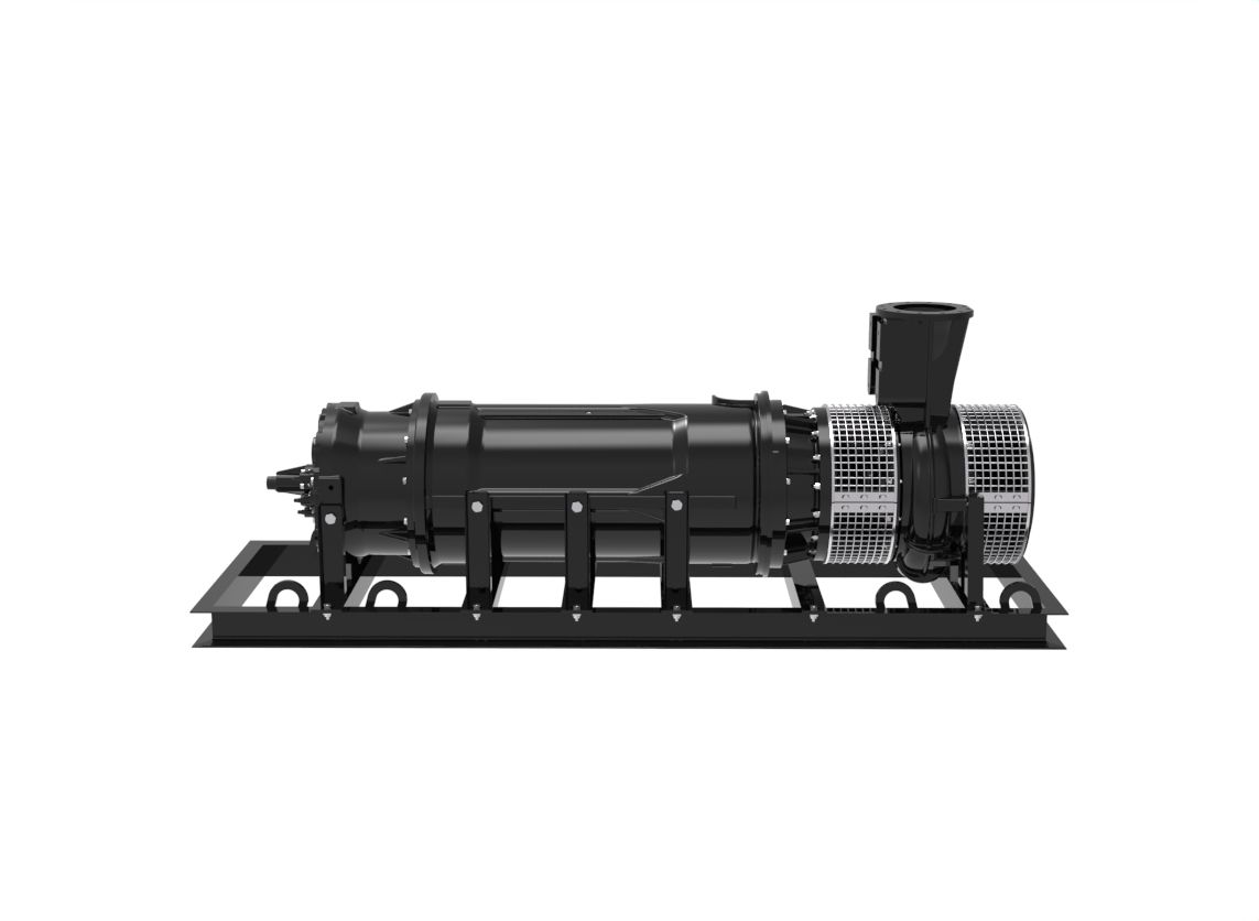 Horizontal, Single Stage, Double Suction Pump, Double Suction Impeller, Volute Casing; Submerged Monoshaft Pumpset