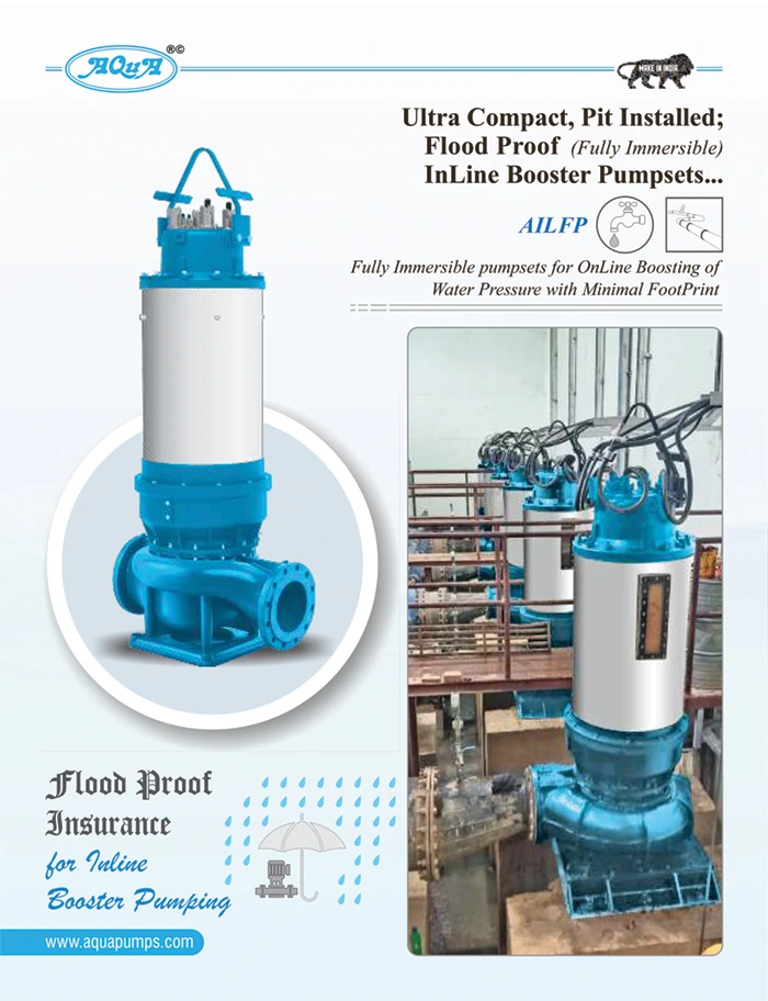 AILFP : Submerged Inlined Flood Proof Pumpsets